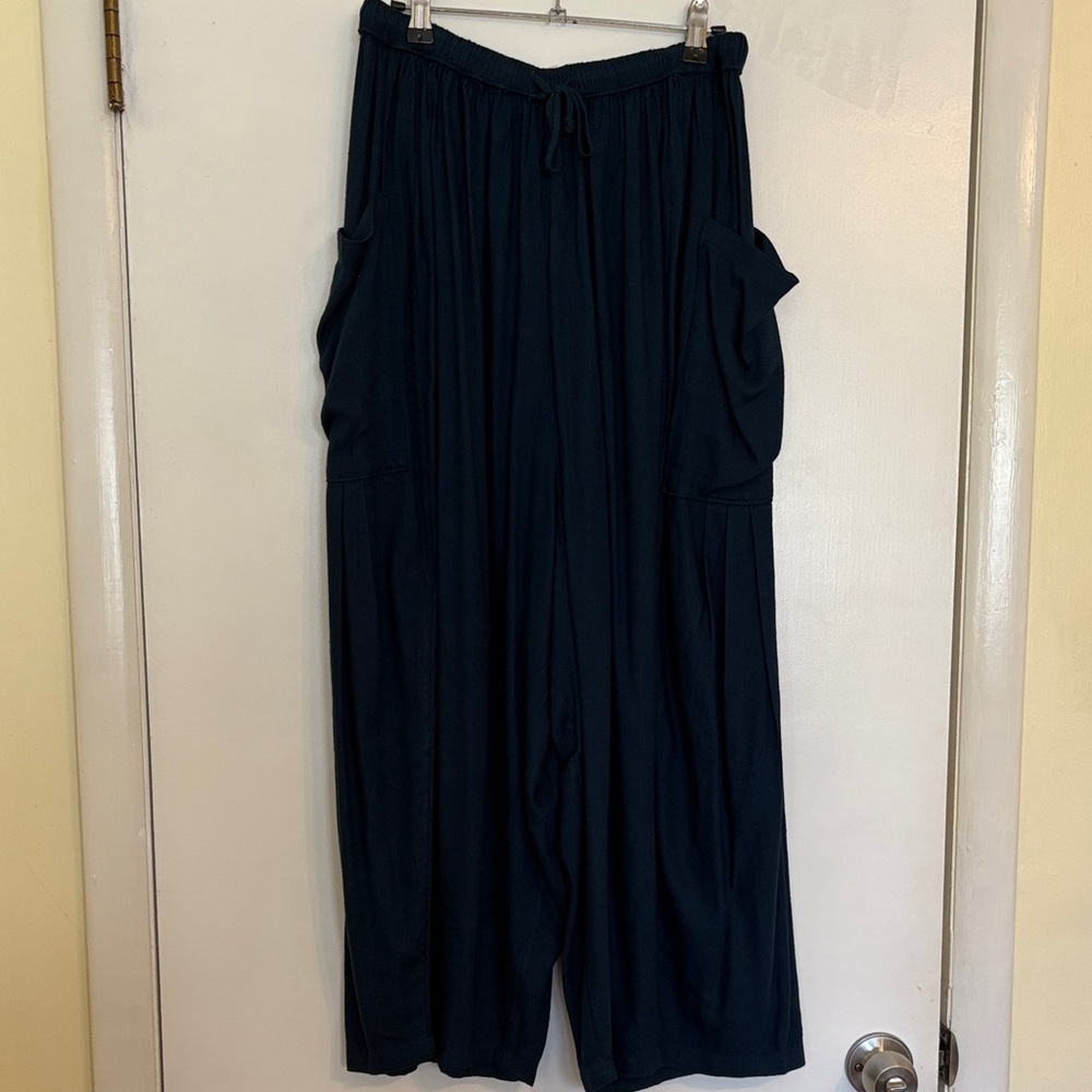 Free People Quinn Pants Wide Leg Drawstring color is Titan never worn like new - Picture 2 of 4